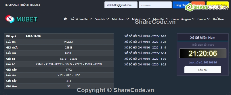 Code PHP,Source code game,php vs mysql,web xổ số